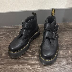 Devon Heart Leather Platform Doc Martens